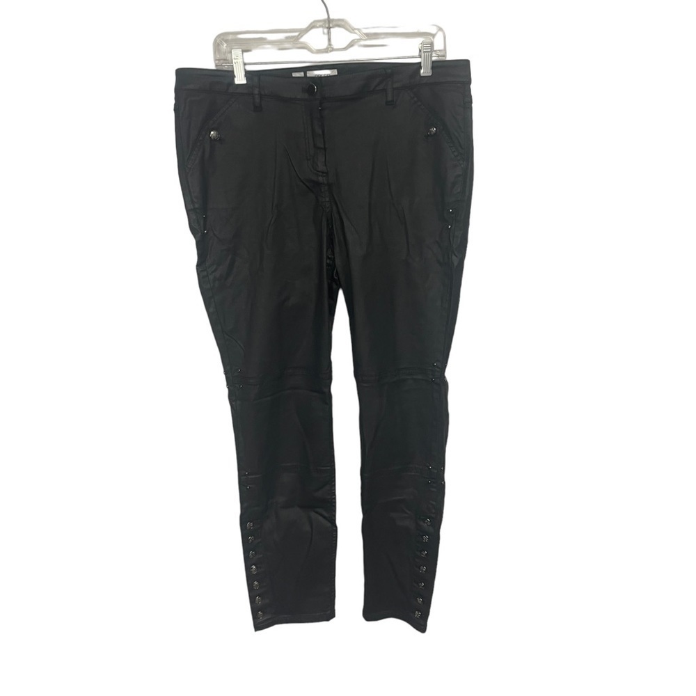 Per Se Carlisle Black Moto Pants Size 12